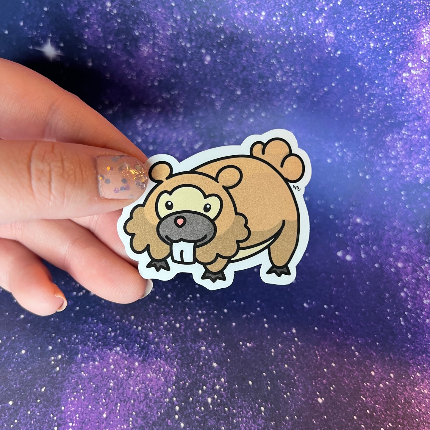 Bidoof Pokémon Water Resistant Sticker