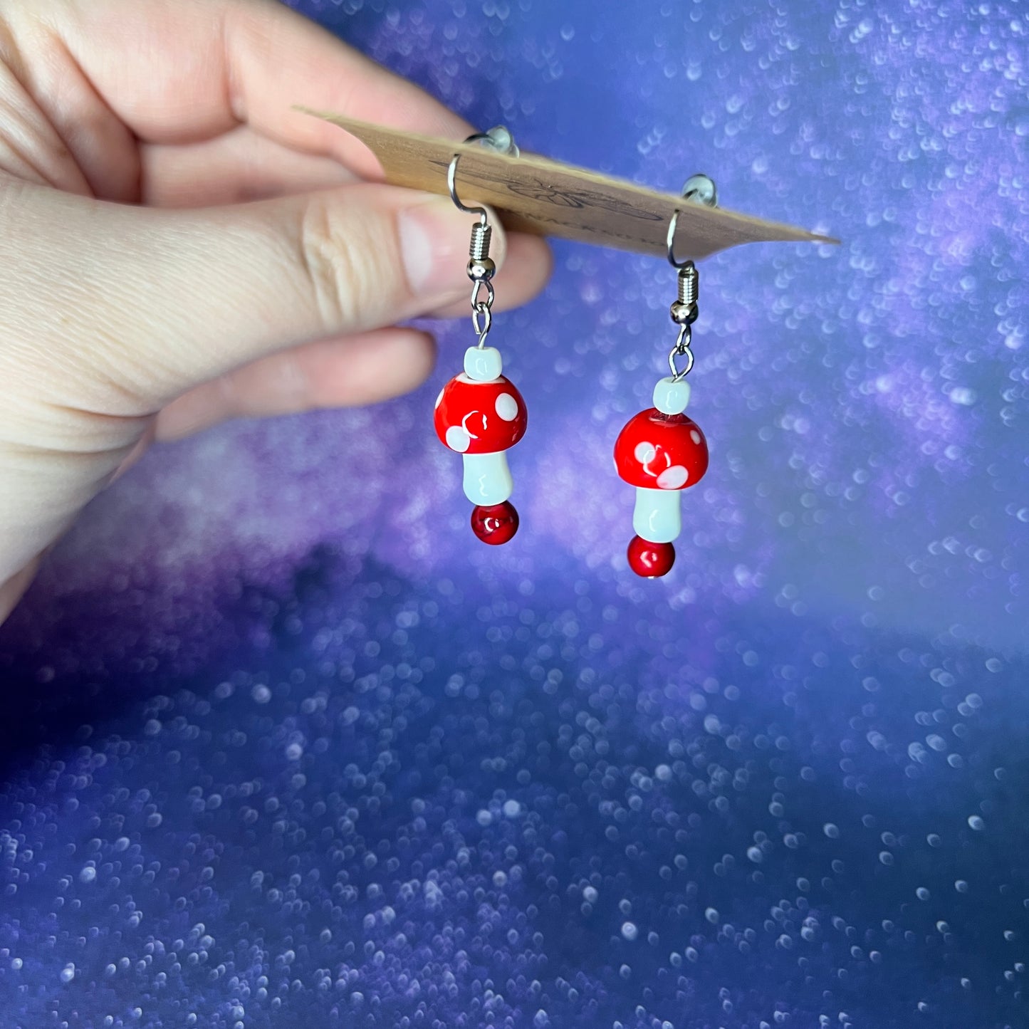 Red Mushroom Earrings