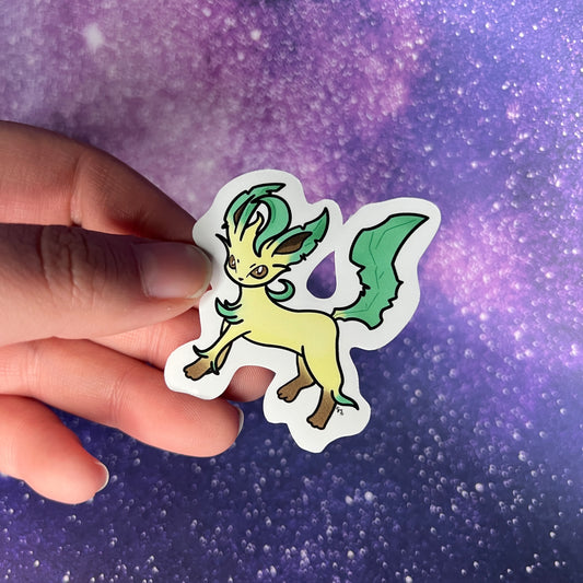 Leafeon Pokémon Water Resistant Sticker