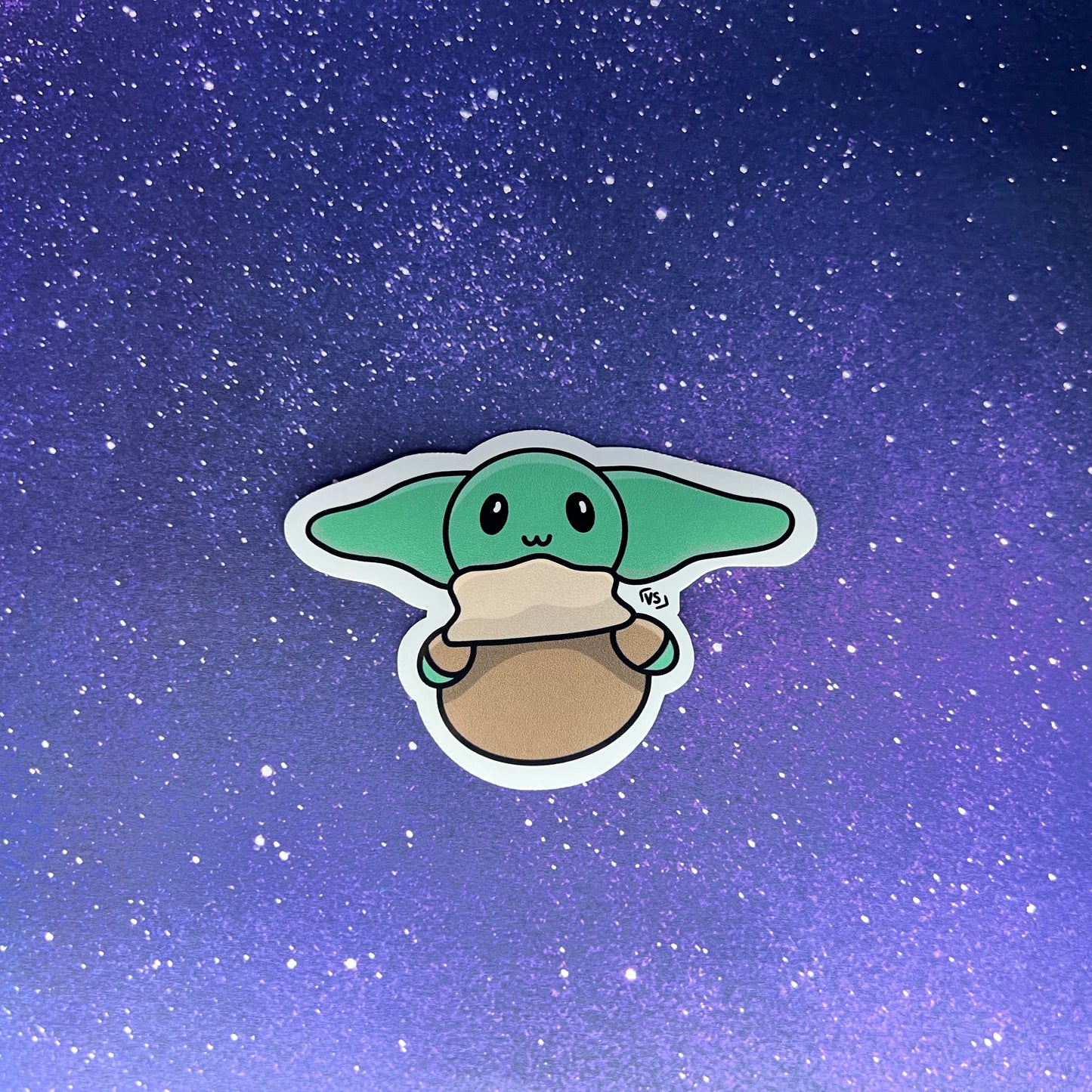 Baby Yoda Water Resistant Sticker