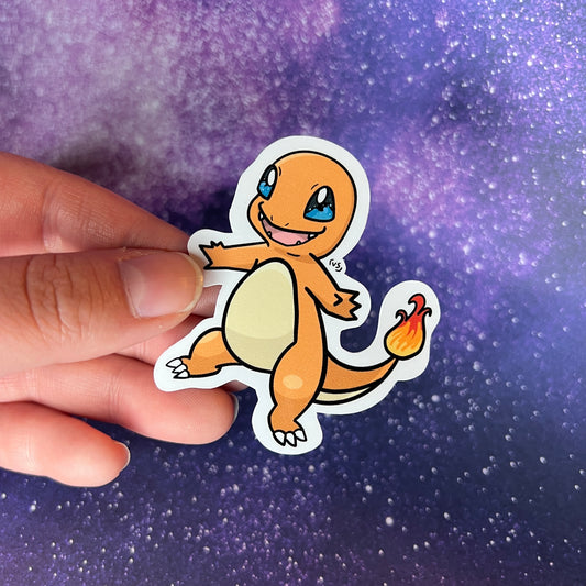 Charmander Pokémon Water Resistant Sticker