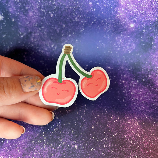 Happy Cherries Water Resistant Sticker