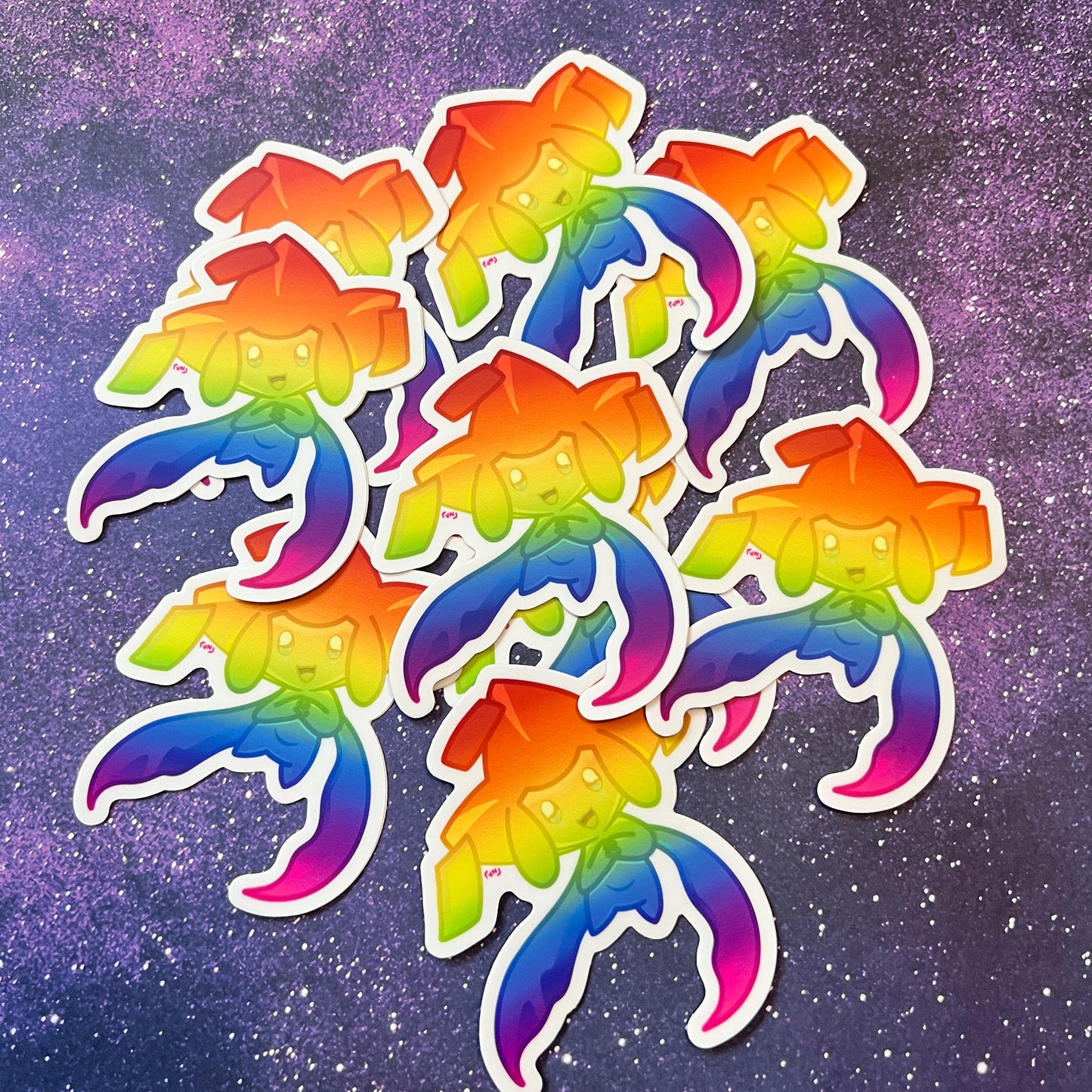 Rainbow Jirachi Pokémon Waterproof Sticker