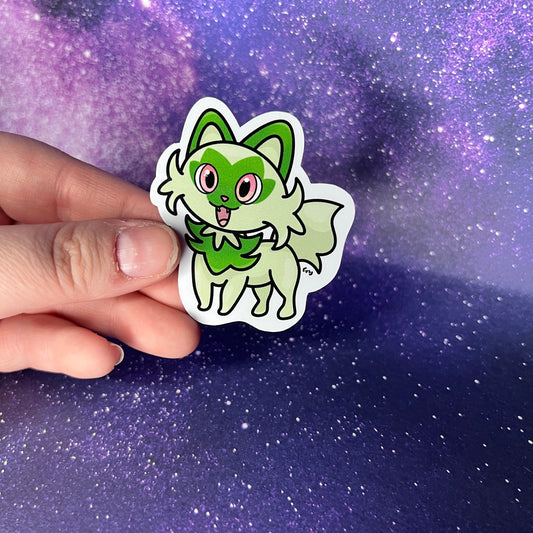 Sprigattito Pokémon Water Resistant Sticker