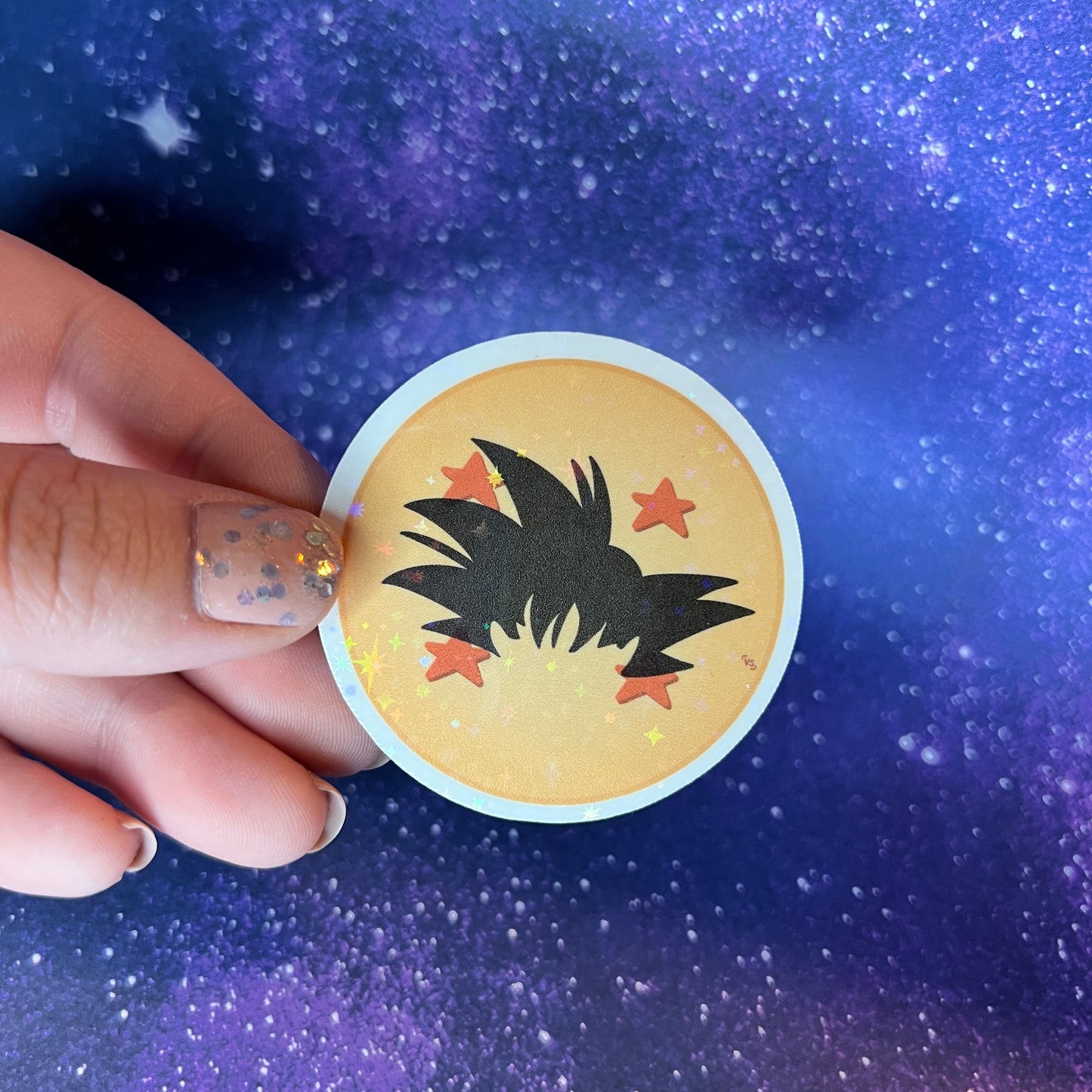 Dragonball Goku Star Holographic Water Resistant Sticker