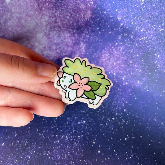 Shaymin Pokémon Water Resistant Sticker