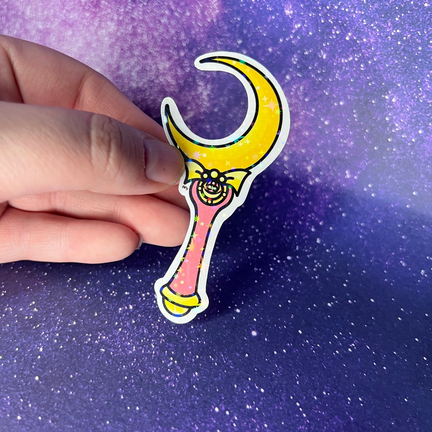 Sailor Moon MoonStick Star Holographic Water Resistant Sticker