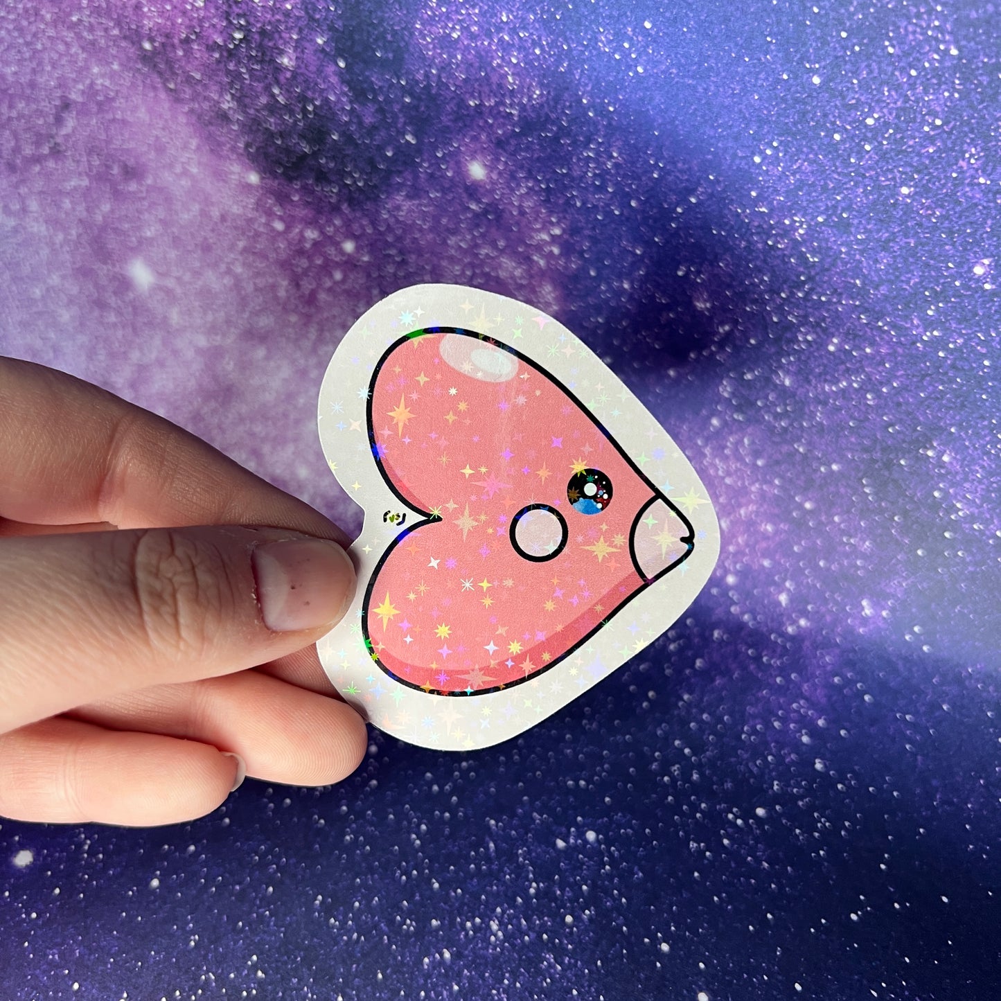 Luvdisc Pokémon Star Holographic Water Resistant Sticker