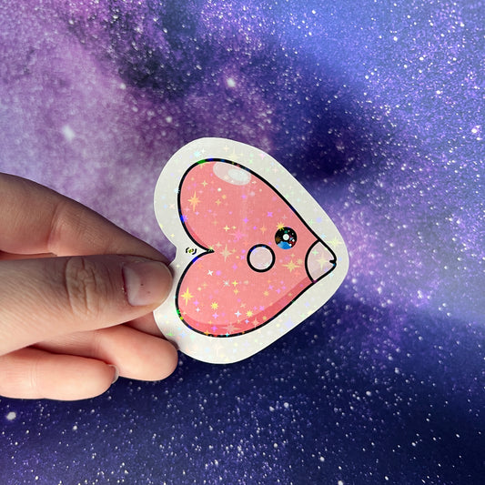 Luvdisc Pokémon Star Holographic Water Resistant Sticker