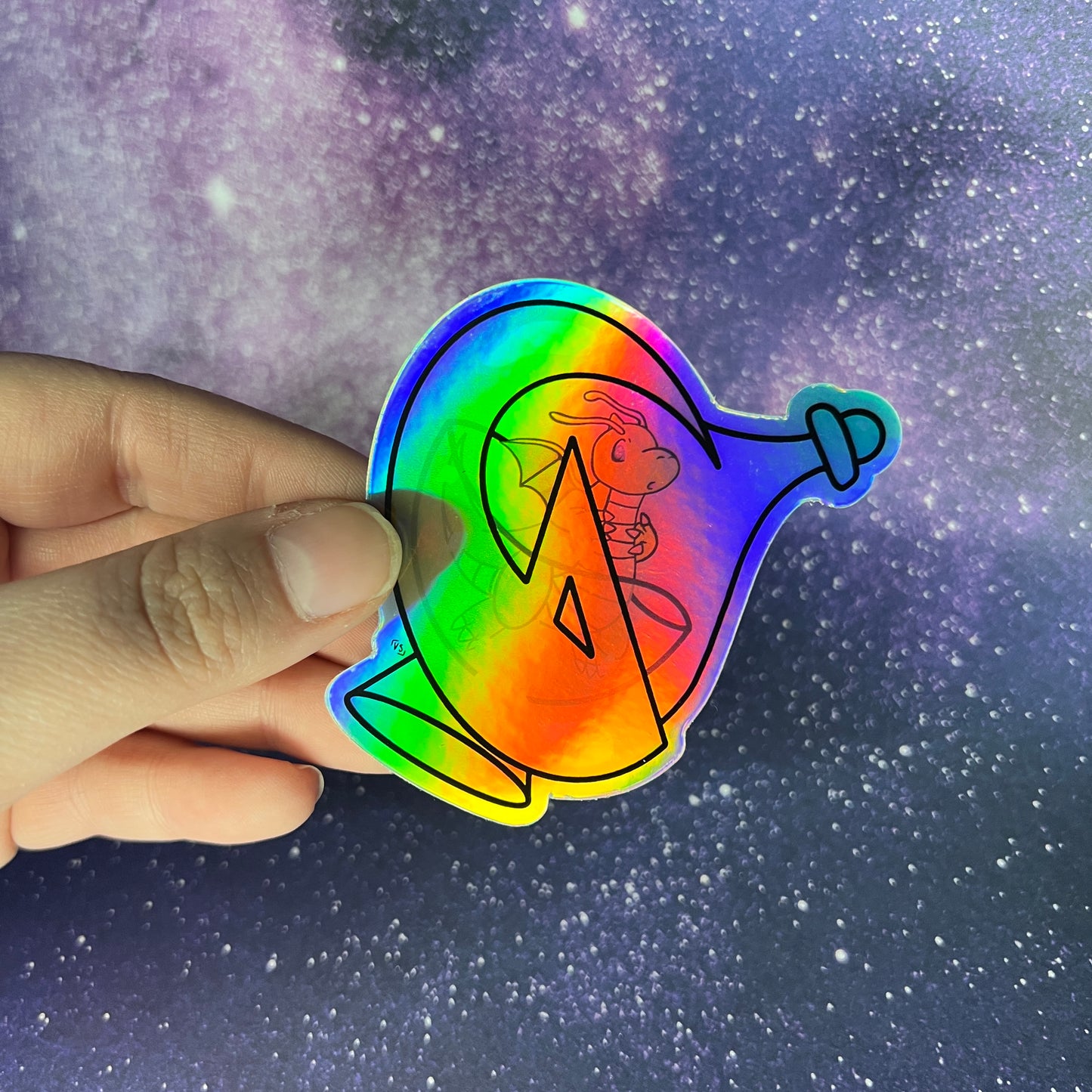 Dragonite in a Bottle Pokémon Holographic Waterproof Sticker