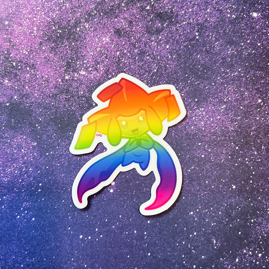 Rainbow Jirachi Pokémon Waterproof Sticker