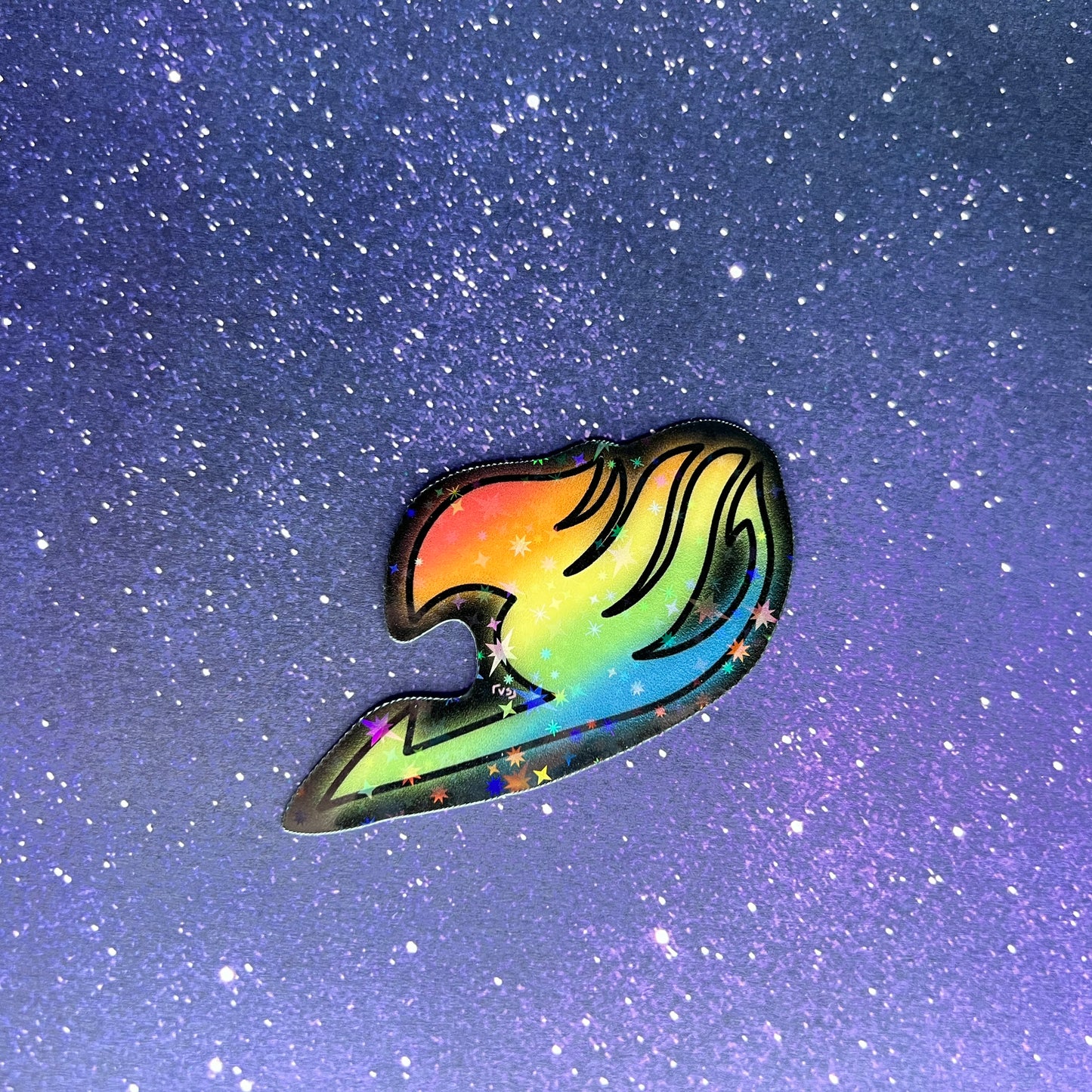 FairyTail Rainbow Logo Star Holographic Water Resistant Sticker