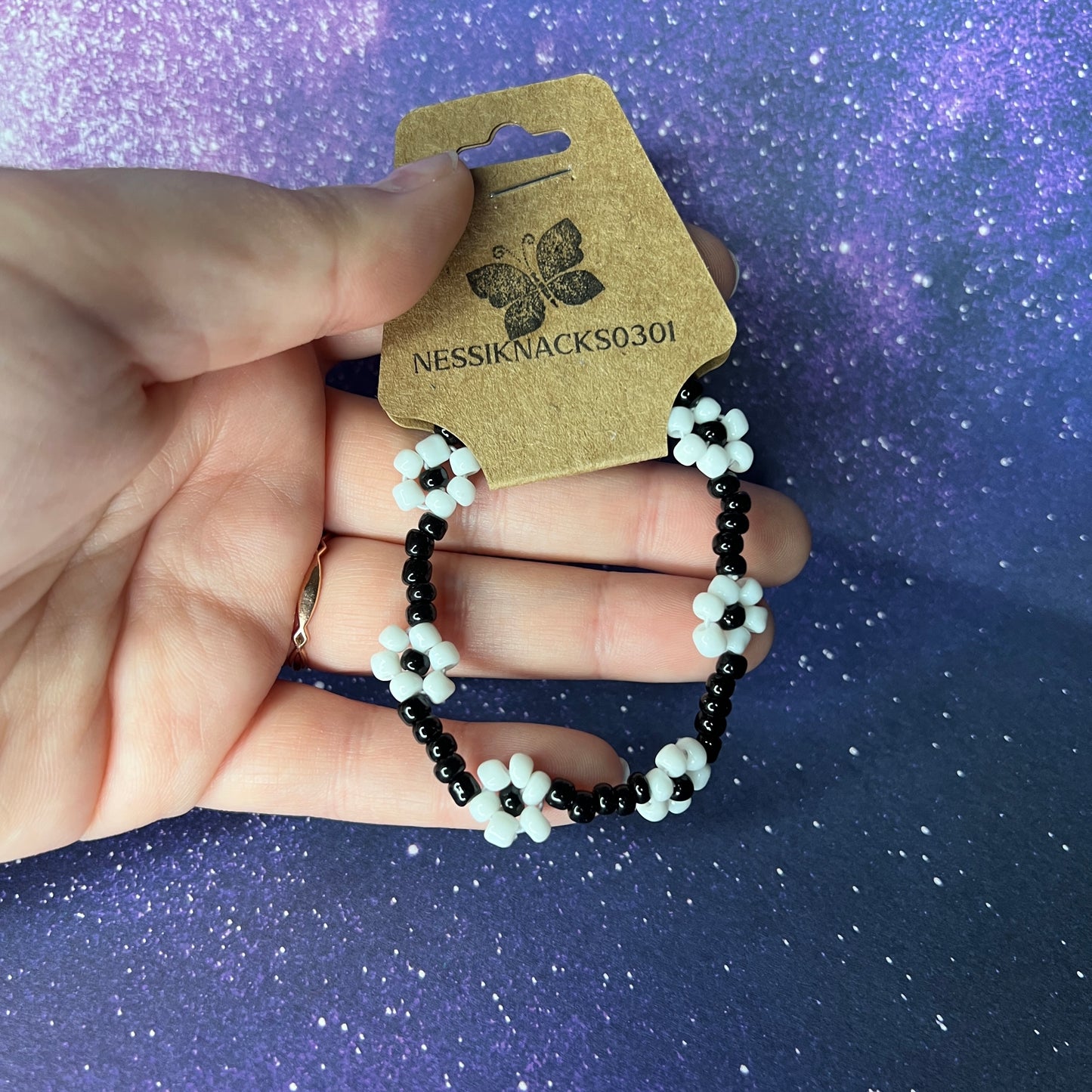 Flower Bracelet | Black&White |