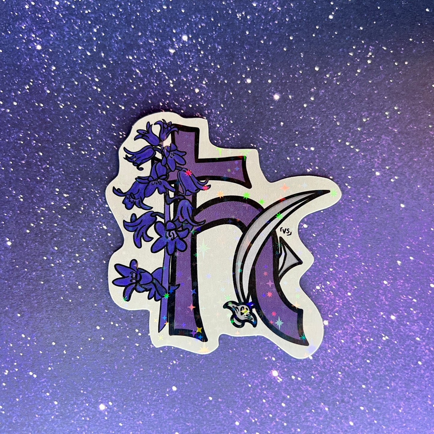 Sailor Guardian Aesthetic Symbol Star Holographic Water Resistant Stickers