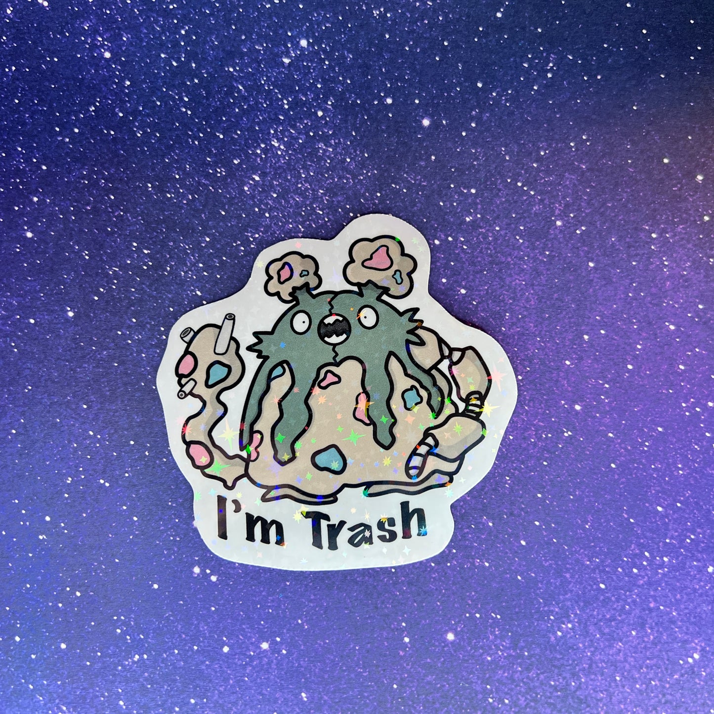 Garbador I’m Trash Pokémon Water Resistant Sticker