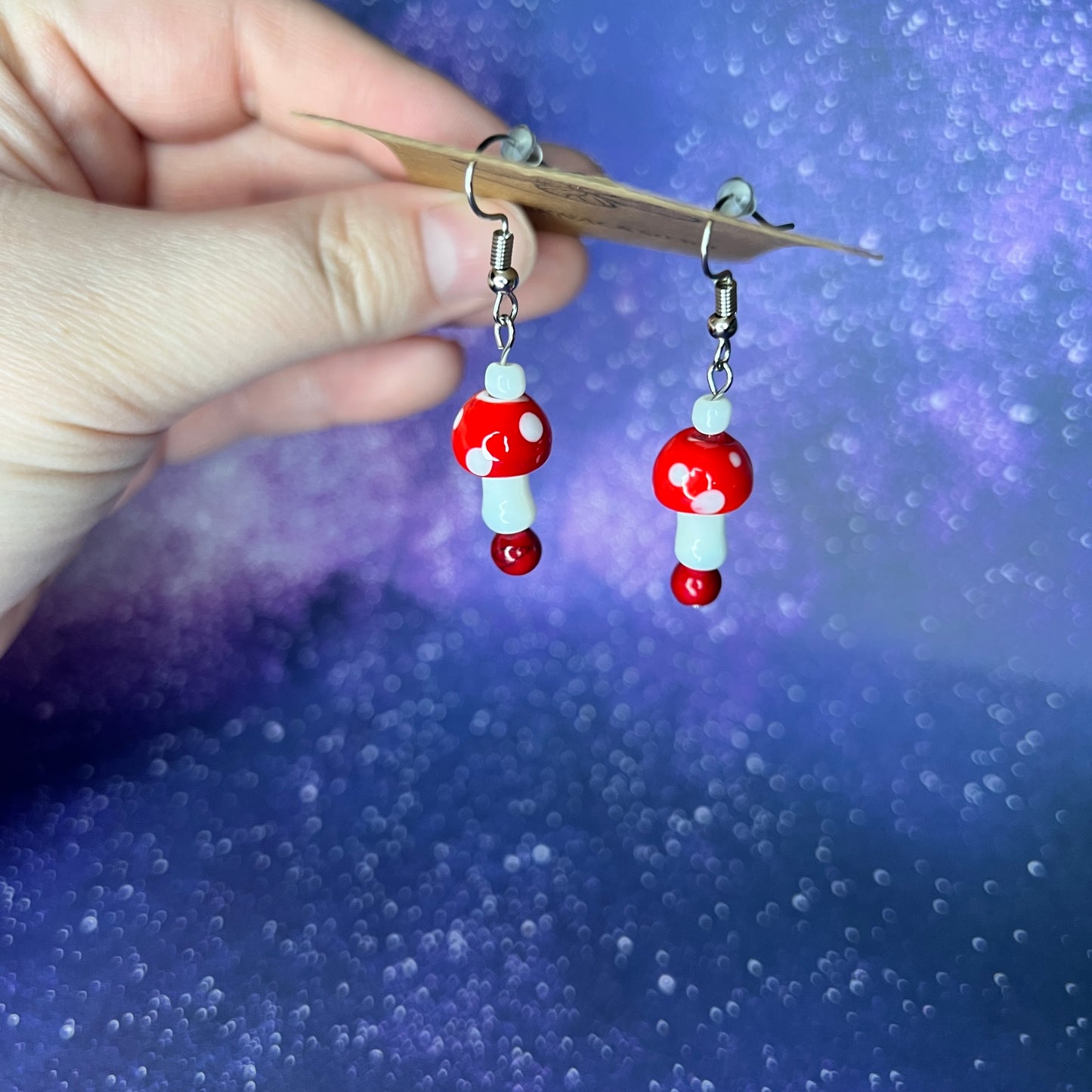 Red Mushroom Earrings