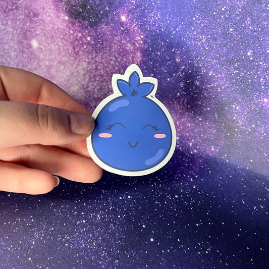 Blueberry Water Resistant Sticker