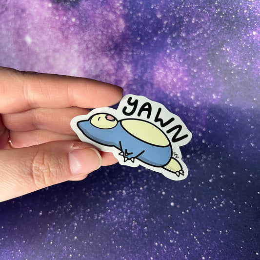 Sleepy Snorlax Pokémon Water Resistant Sticker