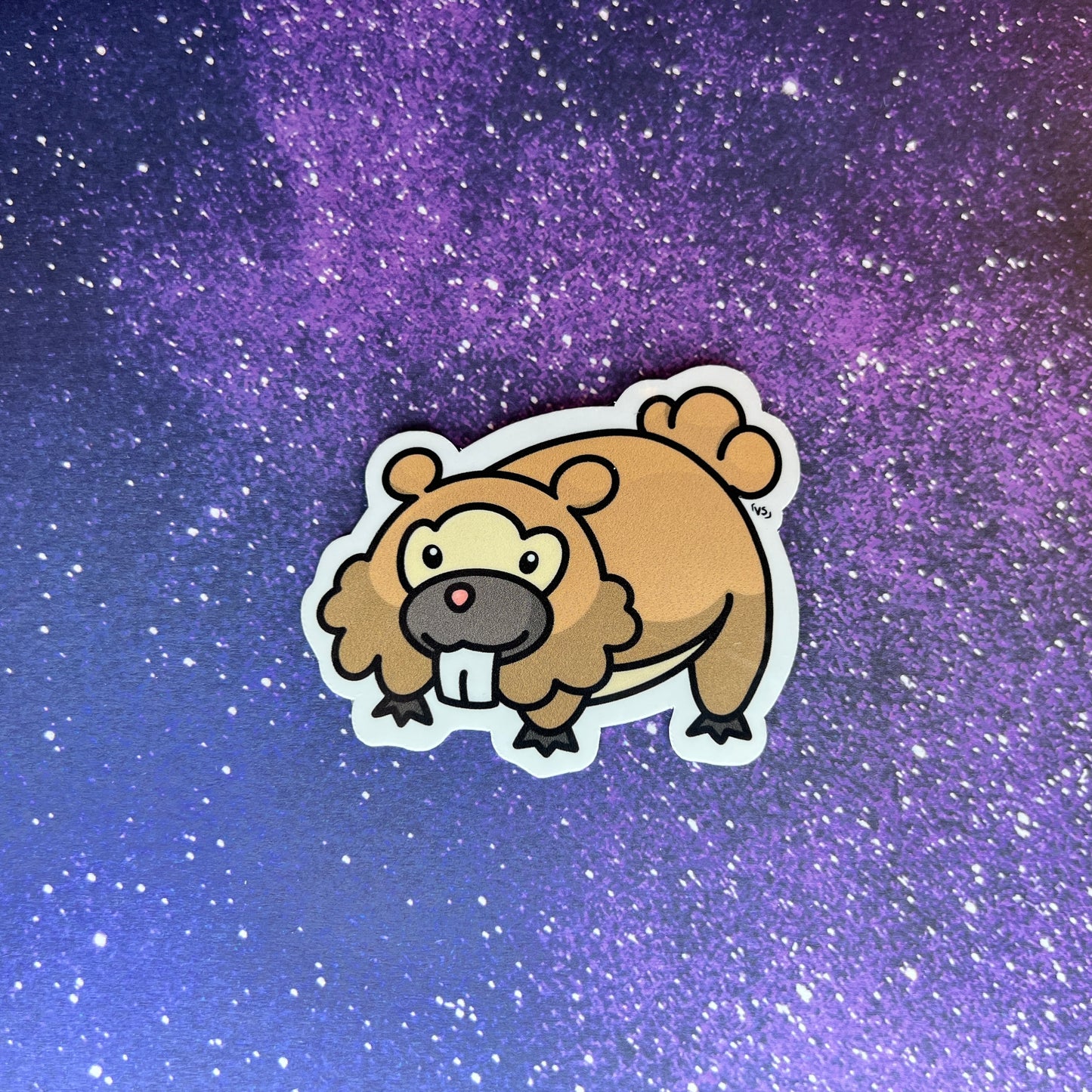 Bidoof Pokémon Water Resistant Sticker