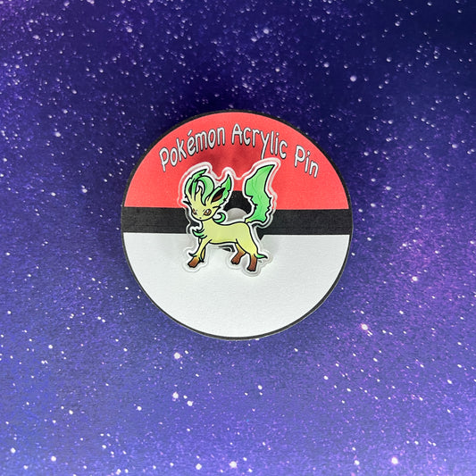 Leafeon Pokémon Acrylic Pin