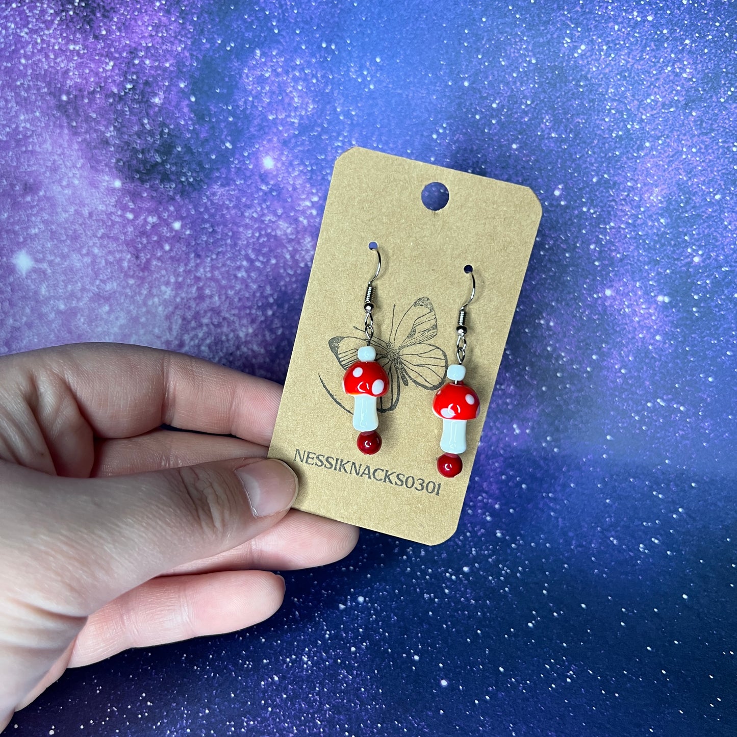 Red Mushroom Earrings
