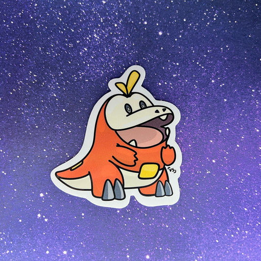 Fuecoco Pokémon Water Resistant Sticker