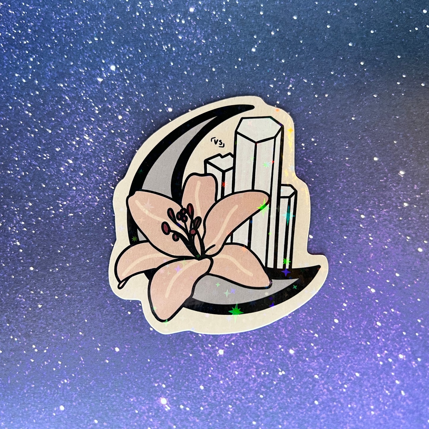 Sailor Guardian Aesthetic Symbol Star Holographic Water Resistant Stickers