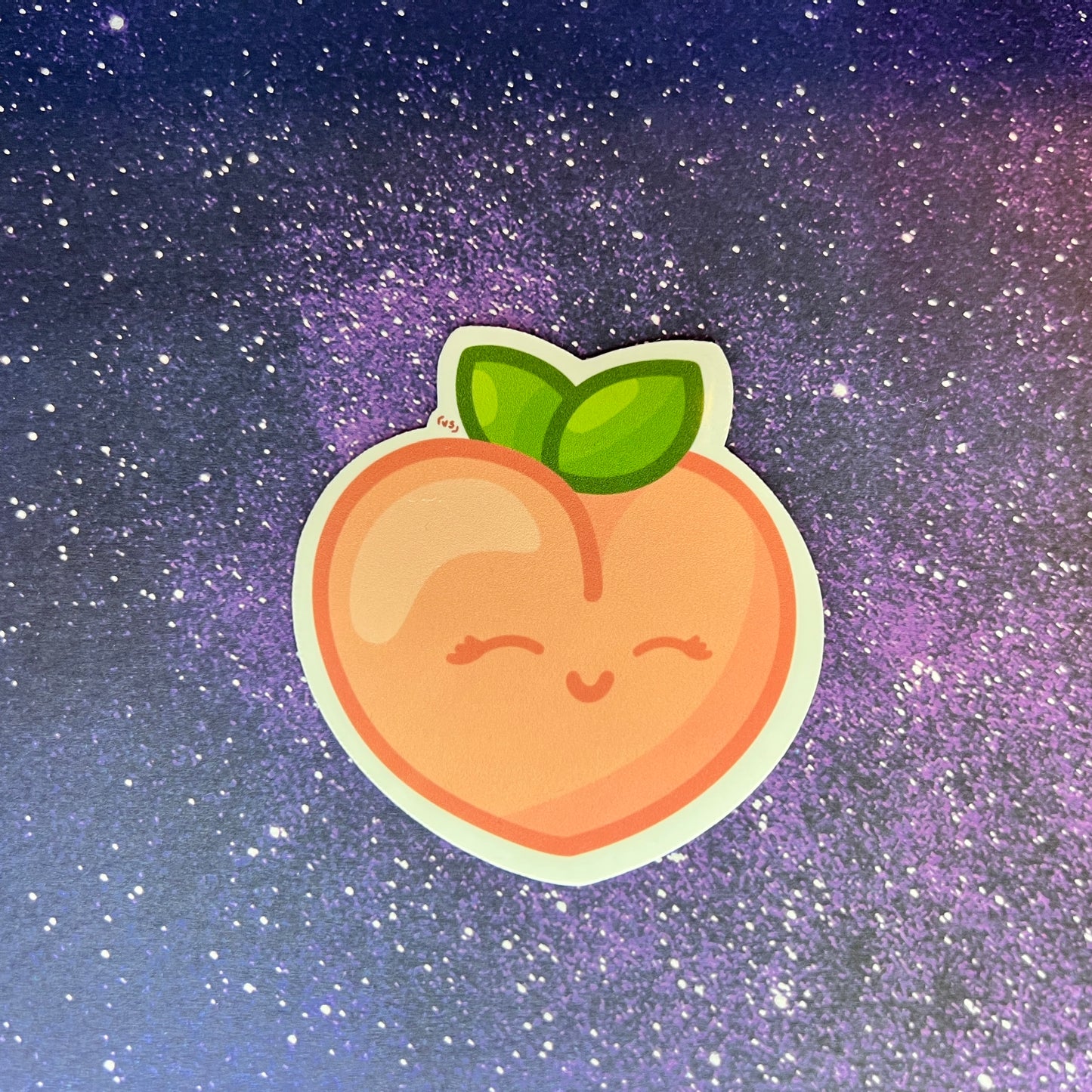 Cutie Peach Water Resistant Sticker