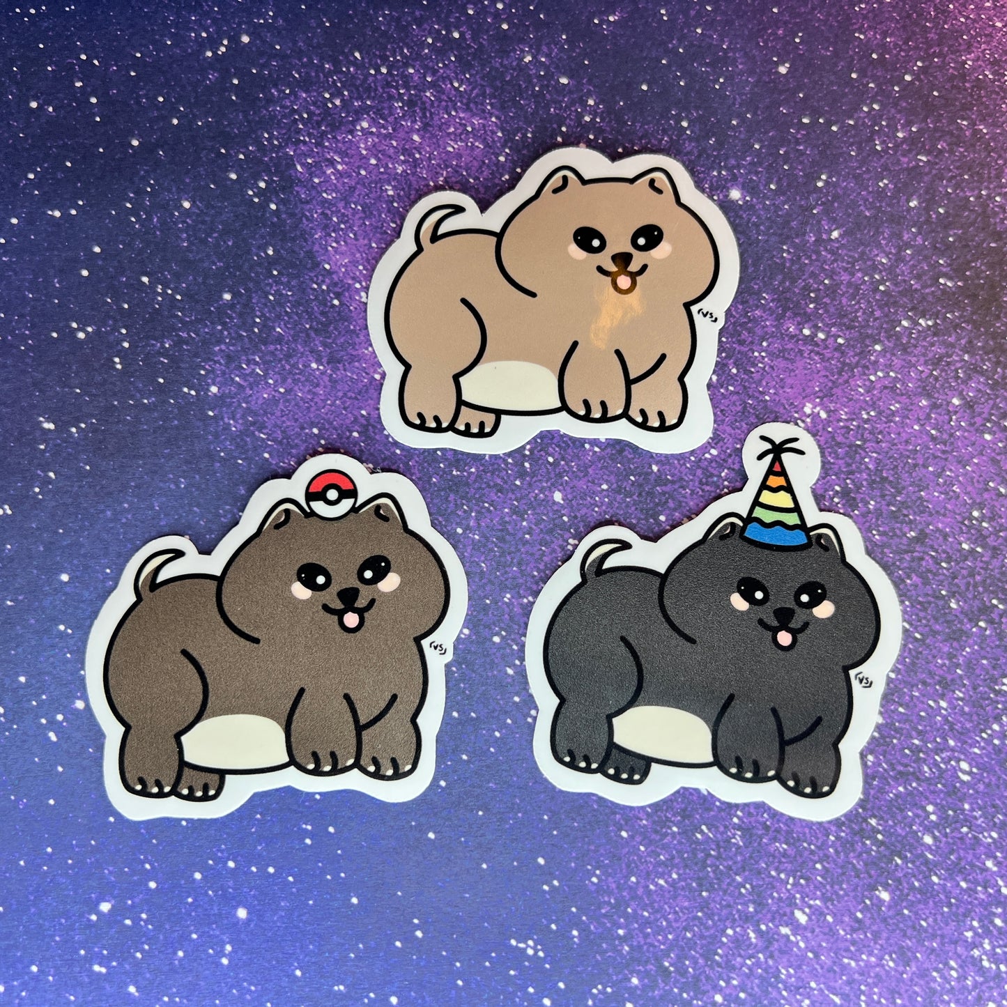 Chunky Shiba Puppy Water Resistant Stickers