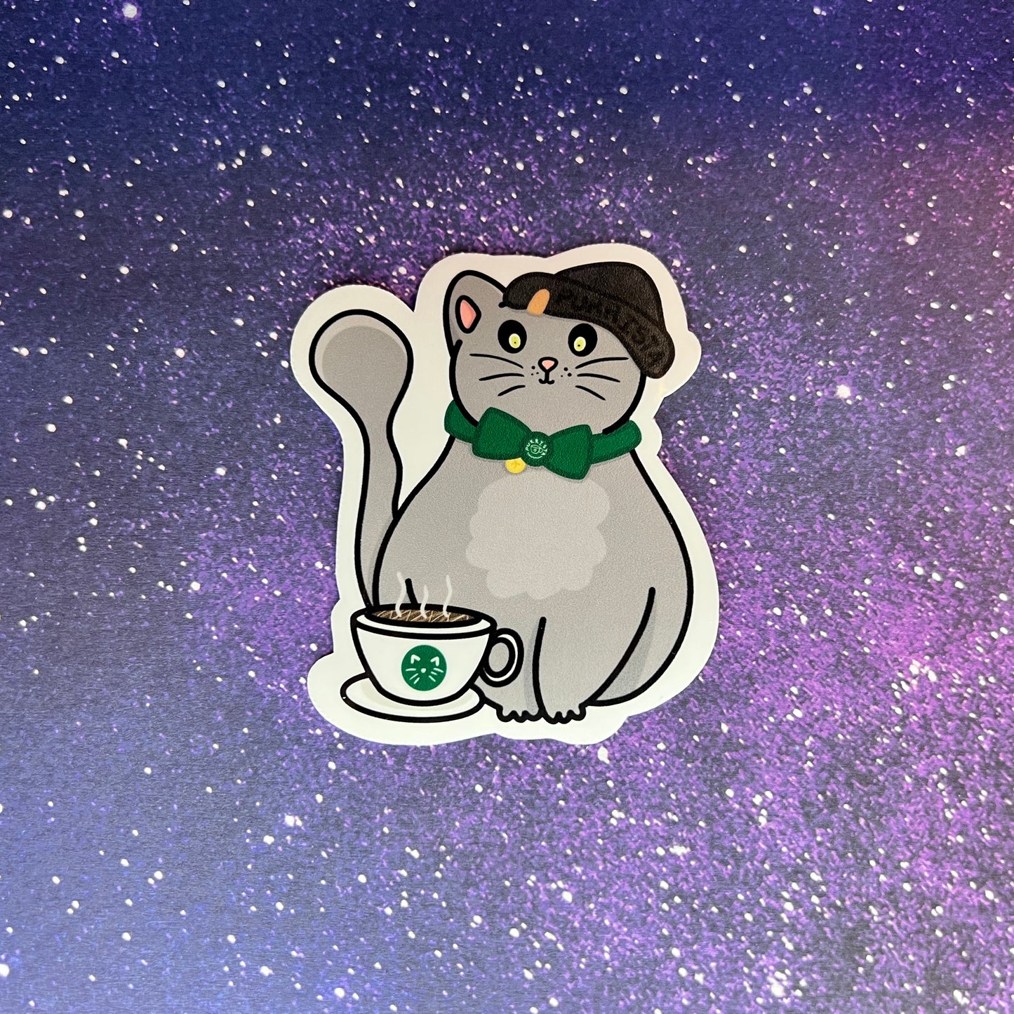 Purrista Barista Cat Water Resistant Sticker
