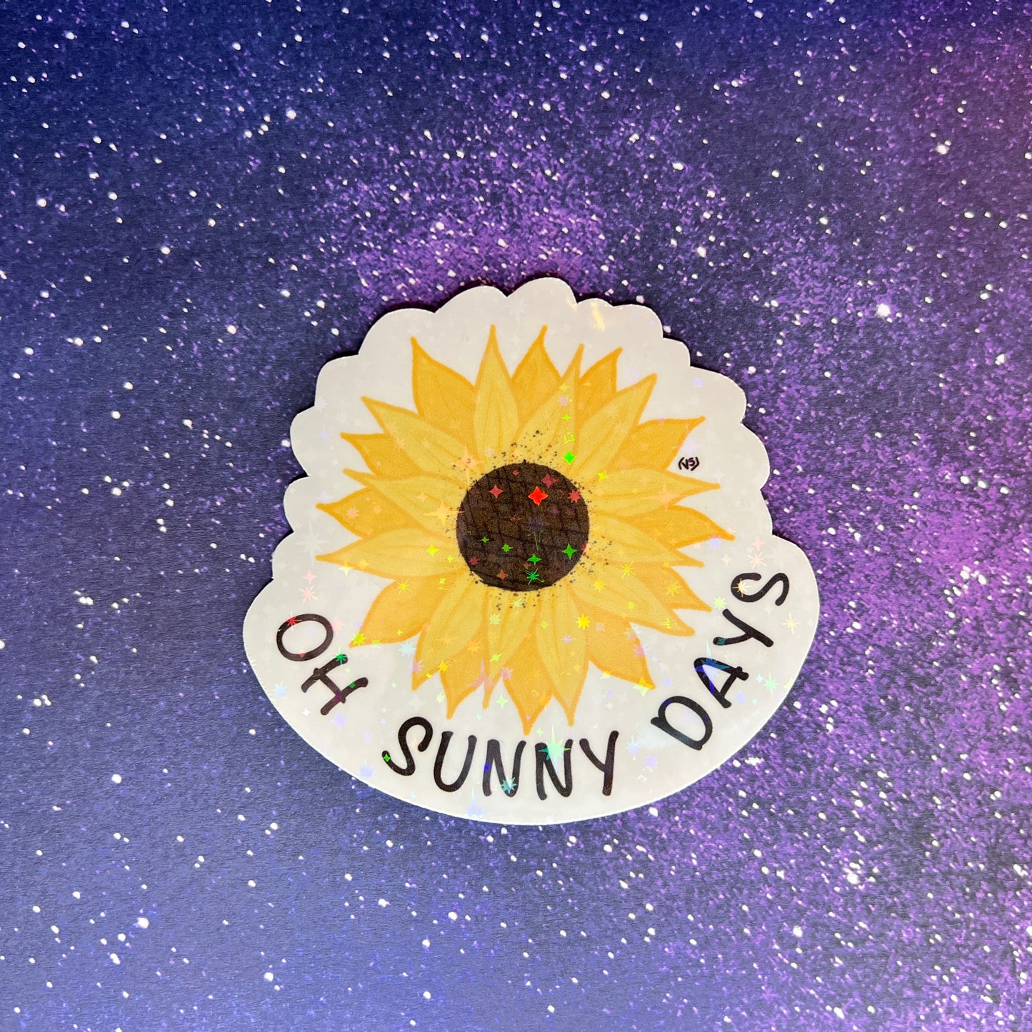 Oh Sunny Days Sunflower Water Resistant Sticker