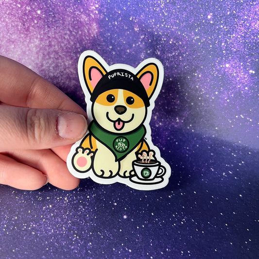Puprista Puppy Barista Vinyl Waterproof Sticker