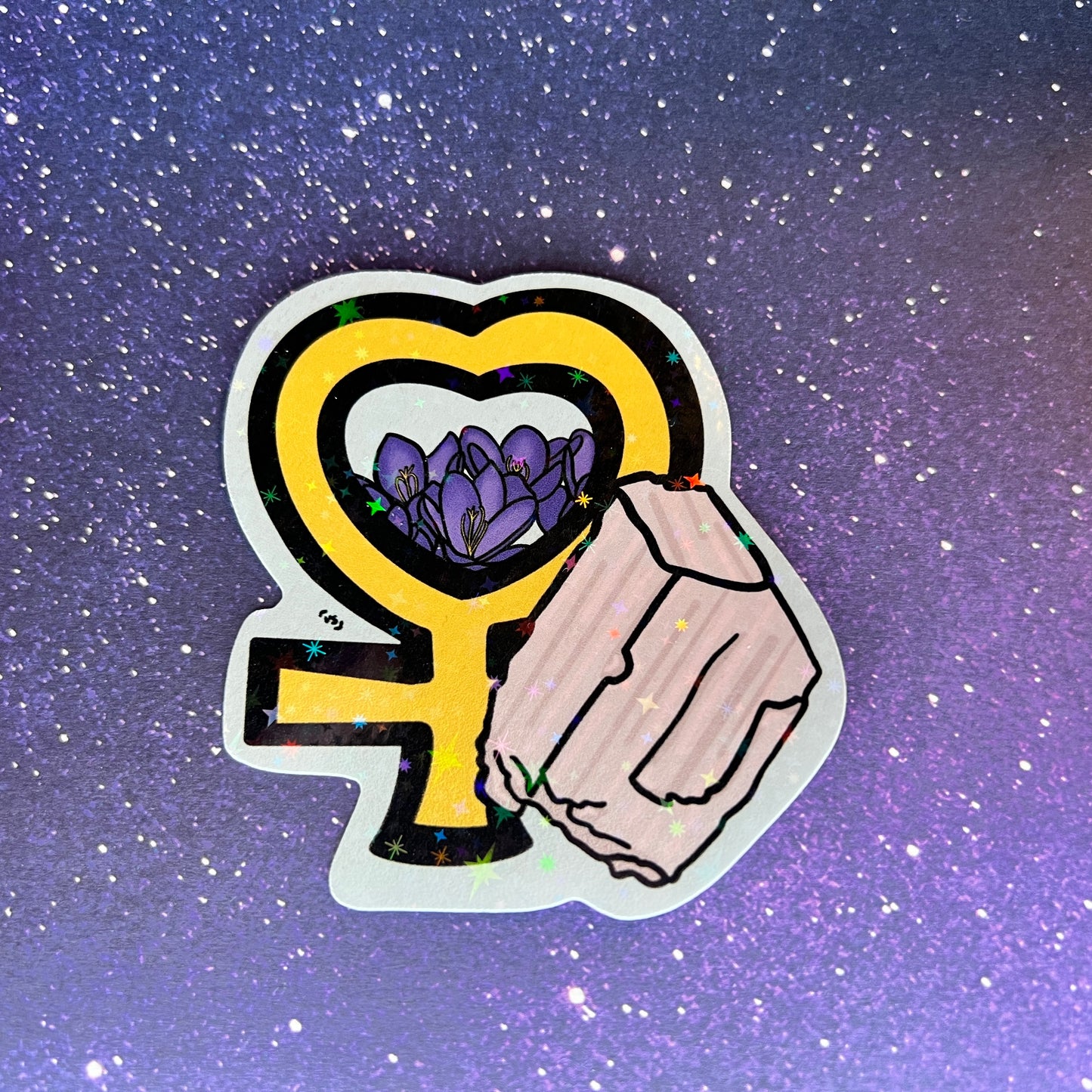 Sailor Guardian Aesthetic Symbol Star Holographic Water Resistant Stickers