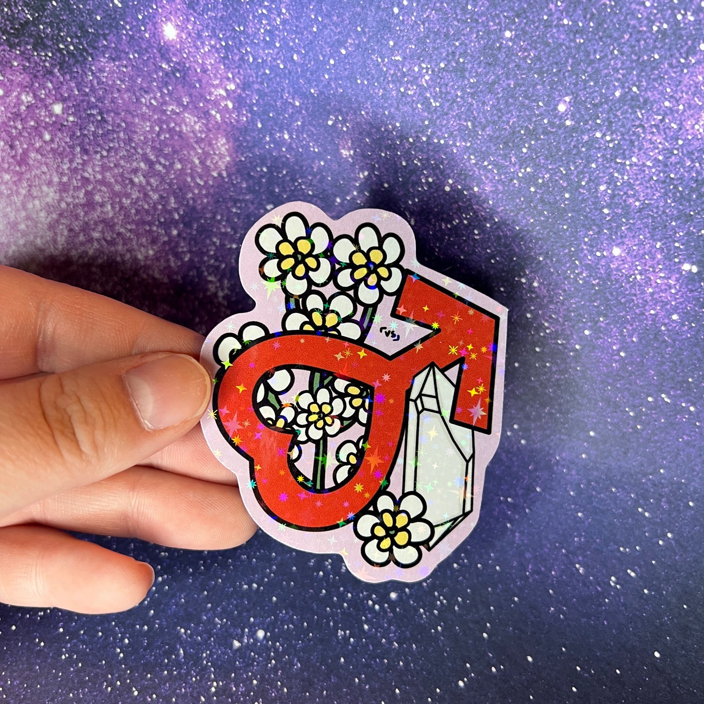 Sailor Guardian Aesthetic Symbol Star Holographic Water Resistant Stickers