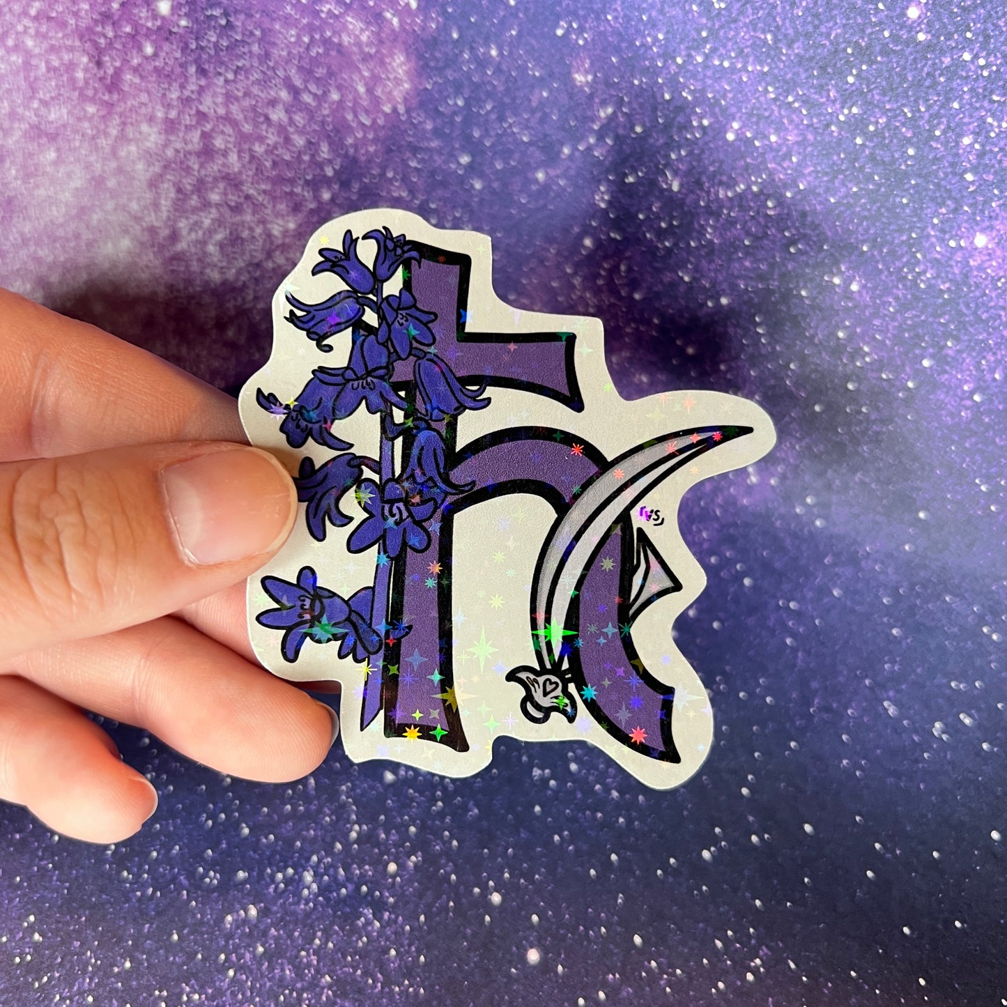 Sailor Guardian Aesthetic Symbol Star Holographic Water Resistant Stickers