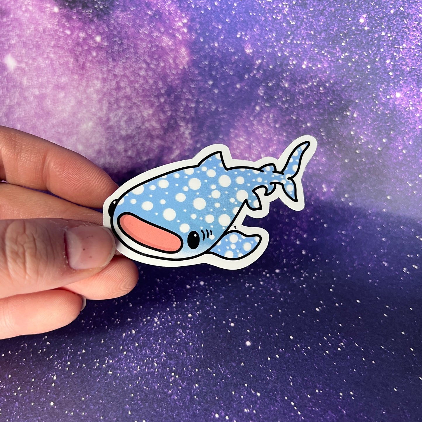 Whale Shark Kawaii Water Resistant Sticker